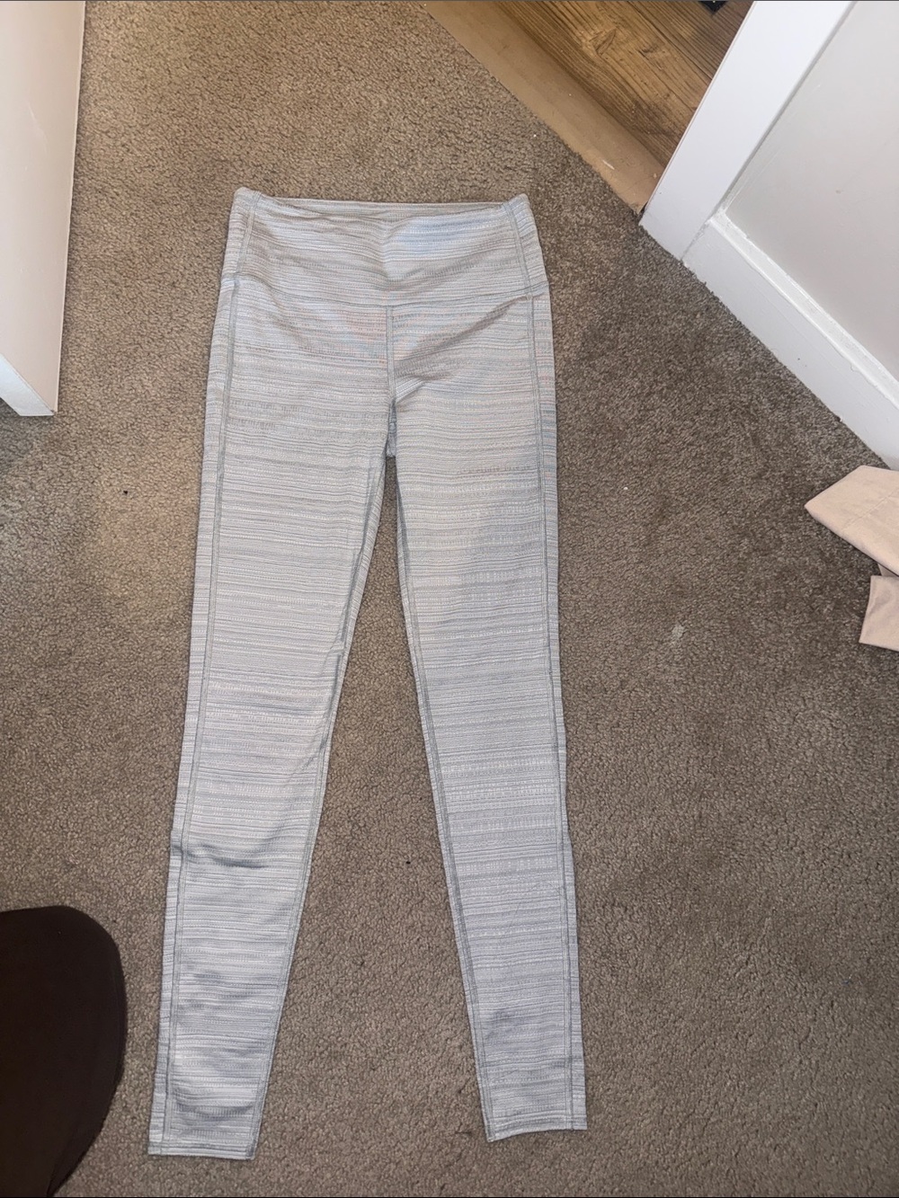 Athleta Light Gray Heathered High-Rise Leggings